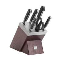 Set di coltelli con ceppo con sistema autoaffilante - 7-pz., marrone