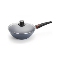 Padella Wok antiaderente Ø 30 c/coperchio - Diamond Lite